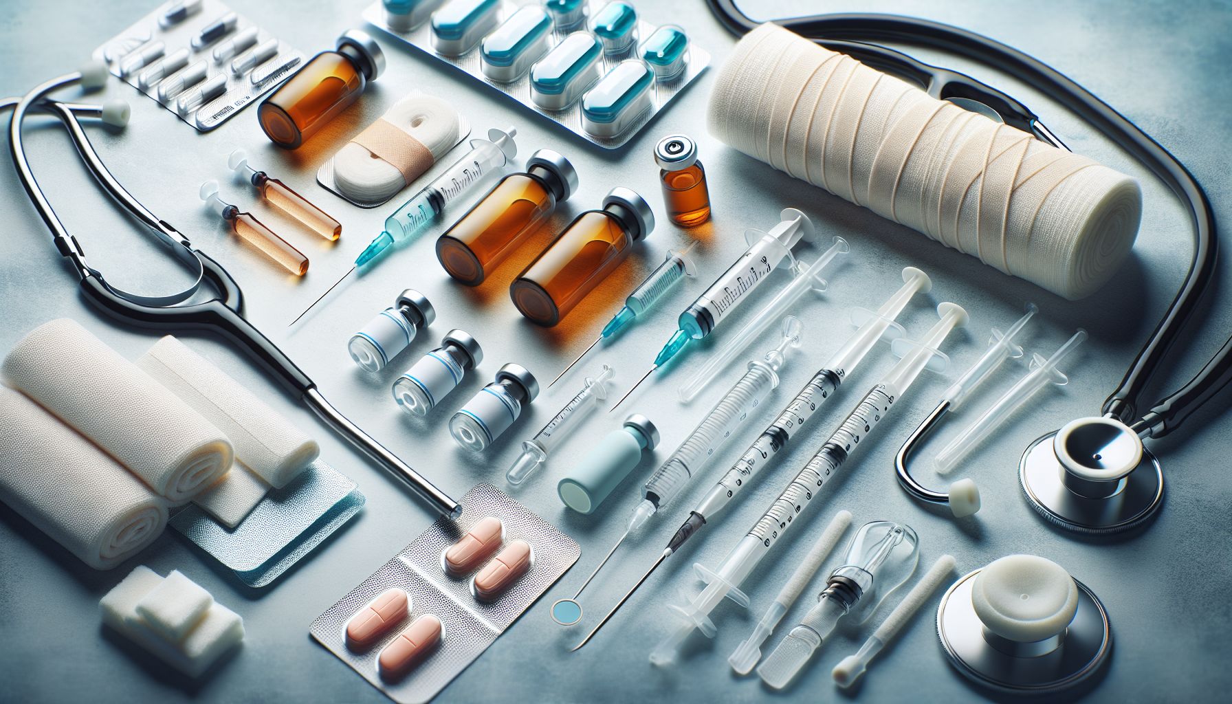 Image of various medical supplies and equipment